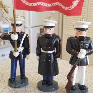Set of (3) USMC Nutcracker Ornaments